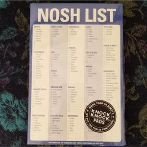 Nosh list grocery store notepad check off list for easy grocery shopping!